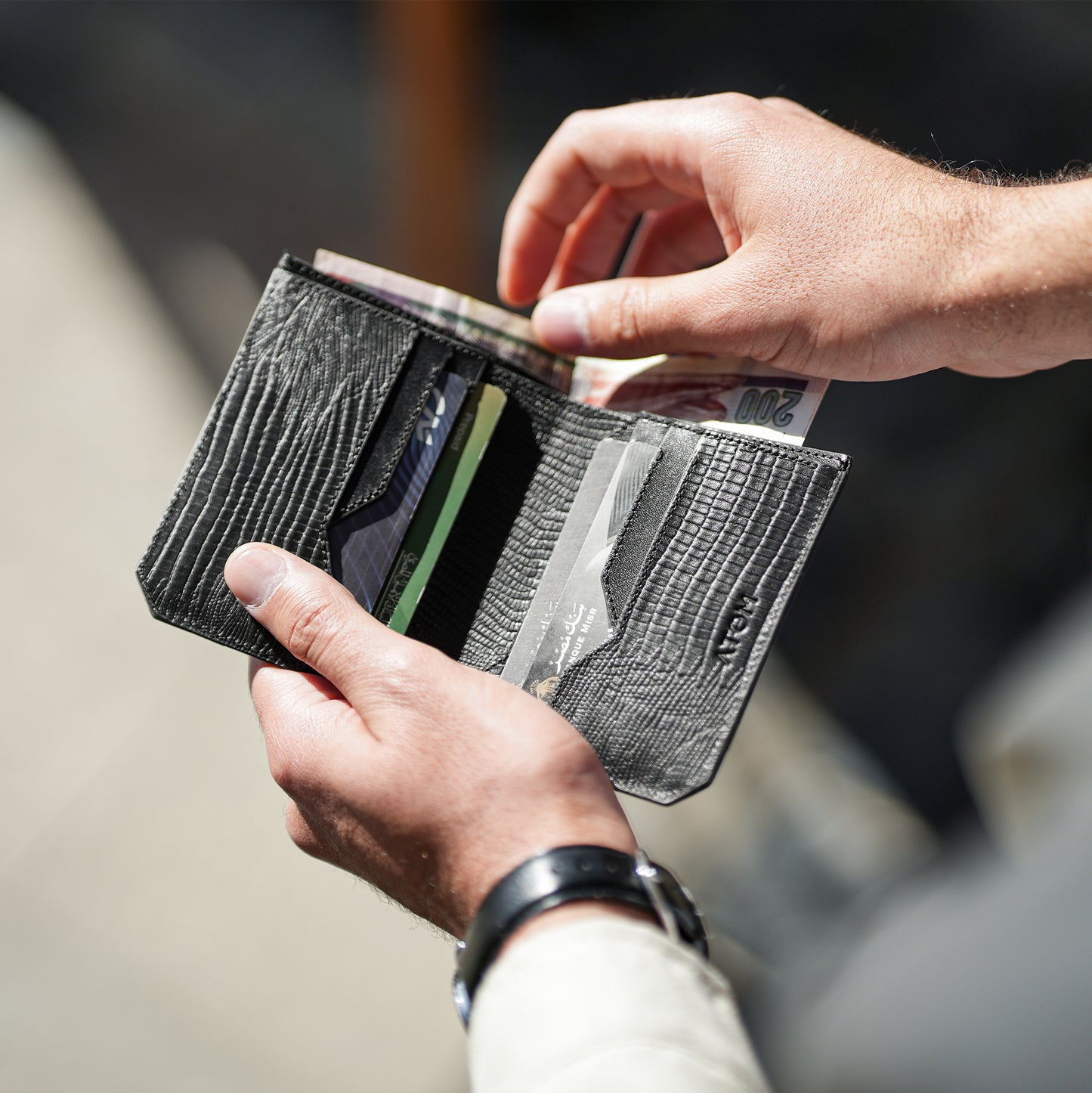 Lizard Black Wallet