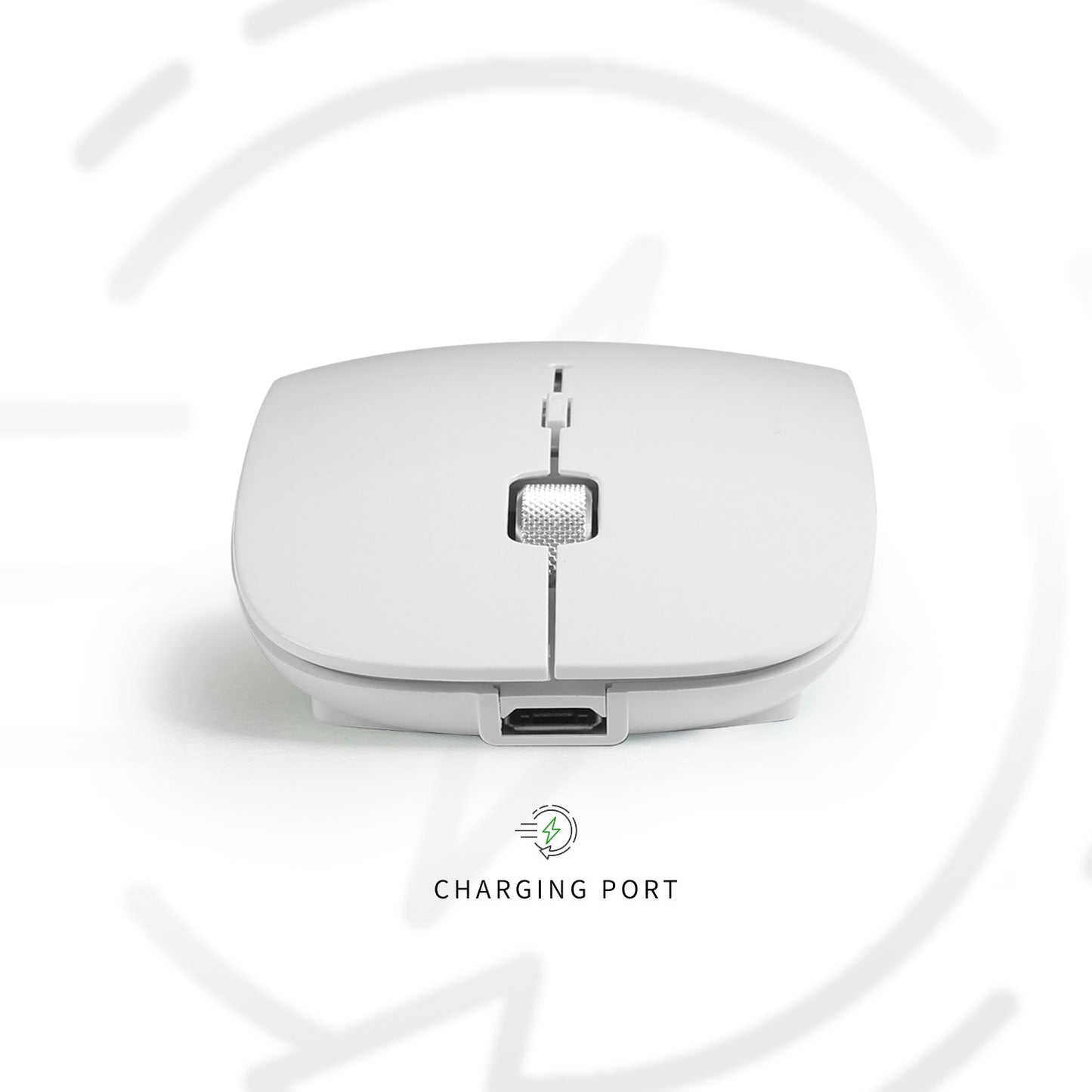 White Empowering Wireless mouse