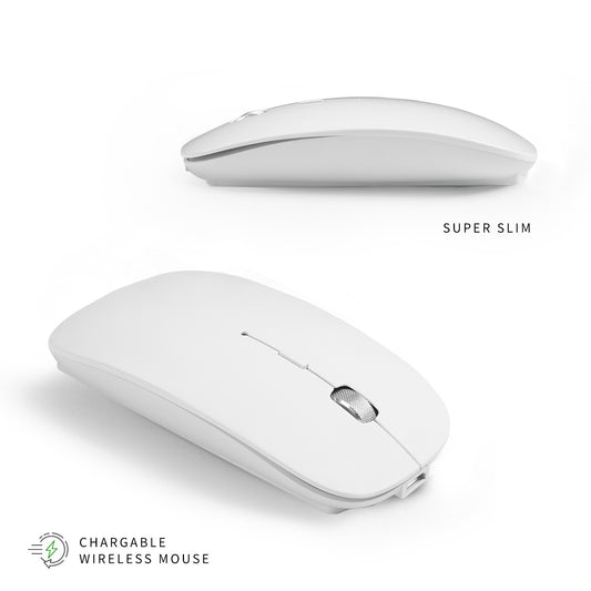 White Empowering Wireless mouse