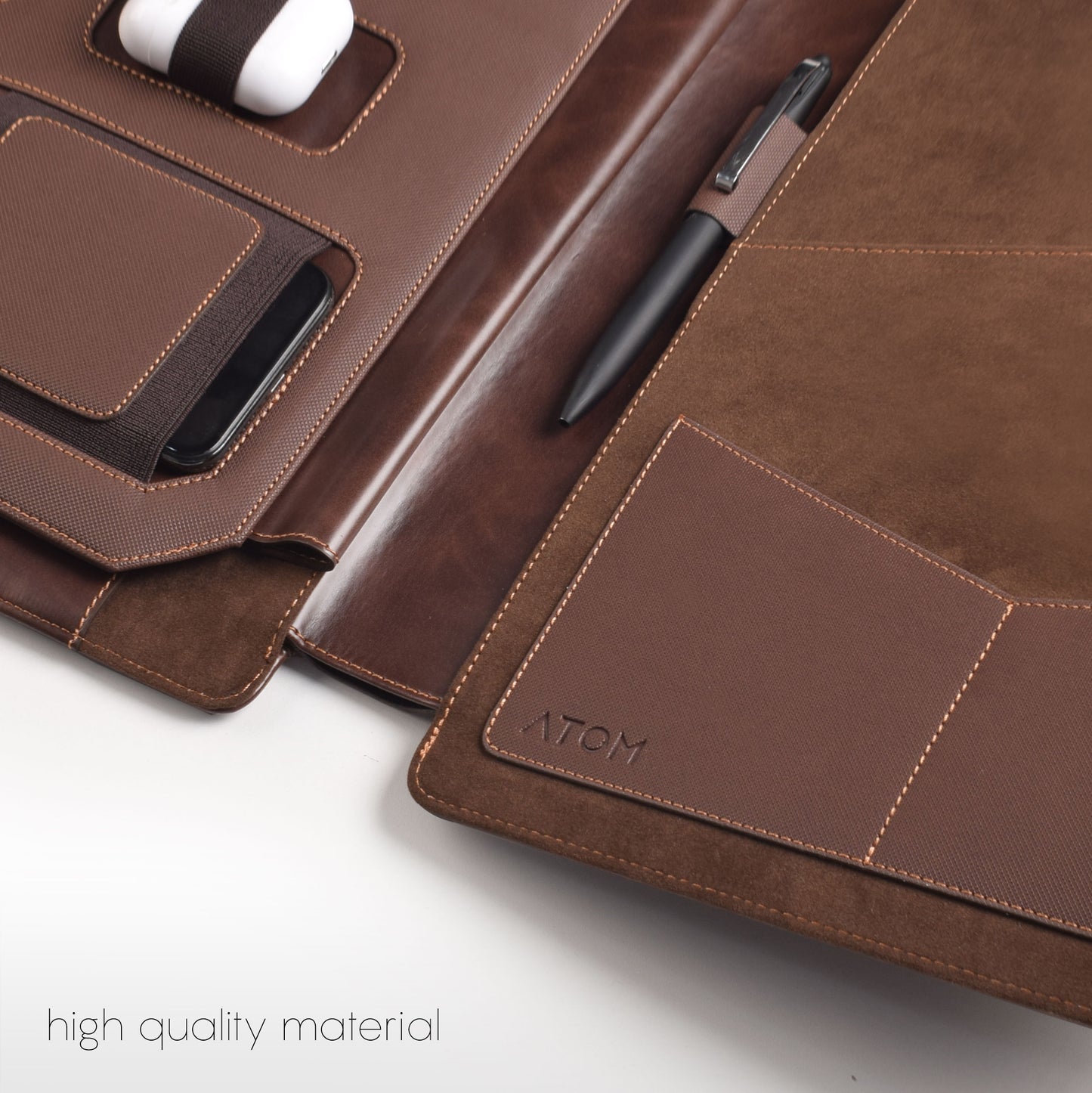 Brown slim laptop sleeve