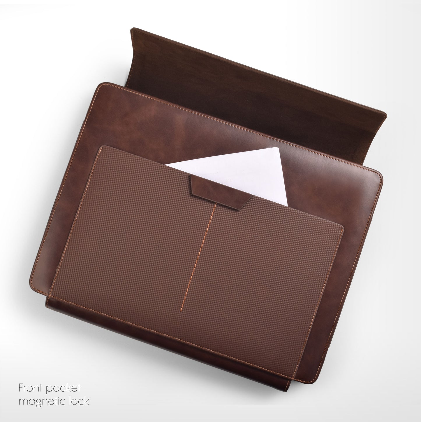 Brown slim laptop sleeve